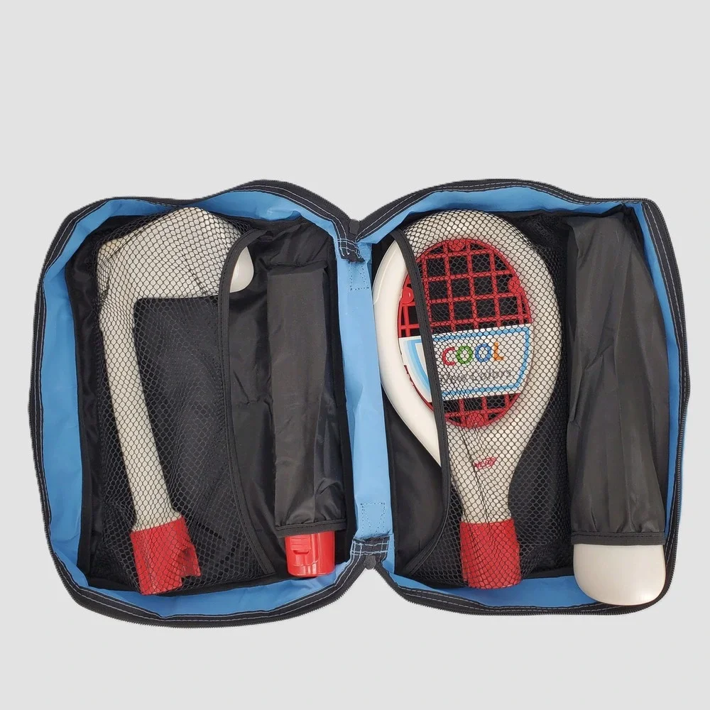 Nerf Nintendo Wii Sports Accessory Kit Tennis Racket Golf Club Baseball Bat Case